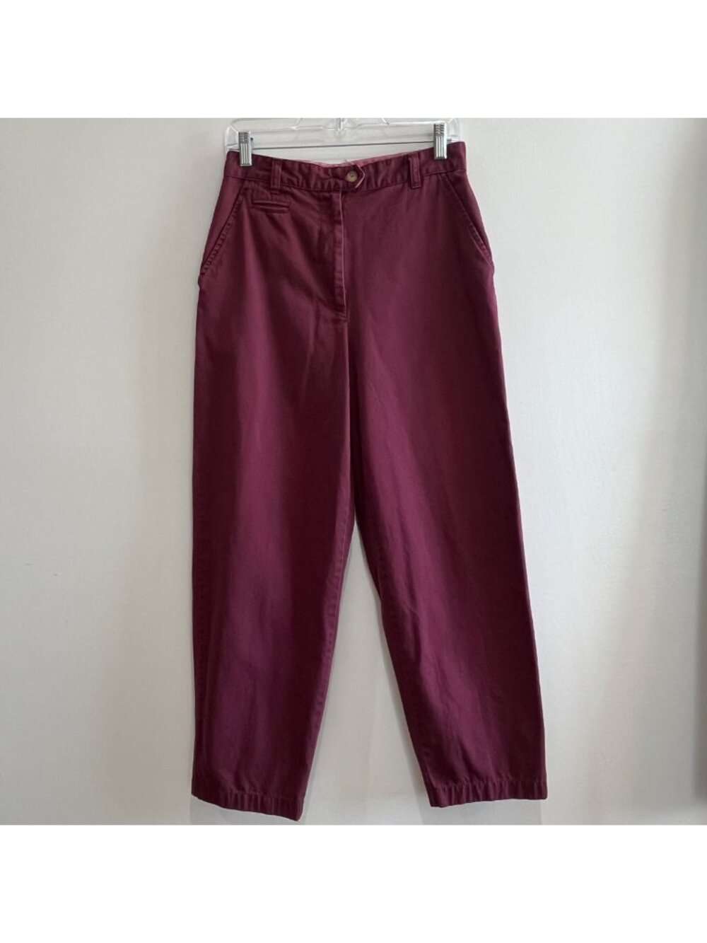 Bill Blass Vtg Classic High Rise Chino Pants Womens 6 Short Relaxed Fit 90s